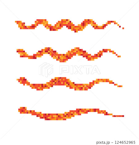 Pixel snake icon, 8 bit viper symbol, retro style computing serpent sign, simple snake silhouette Pixel snake icon, 8 bit viper symbol, retro style computing serpent sign, simple snake silhouette 124652965