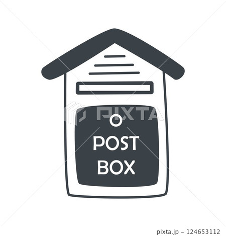 Individual mailbox doodle sketch style 124653112