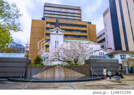 日本の横浜都市景観 開港広場から横浜海岸教会などを望む 124653199