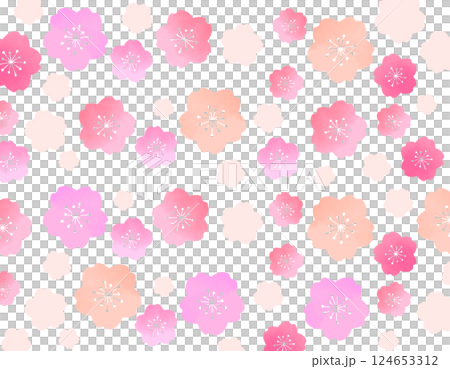 Spring-like and cute cherry blossom background material 2 124653312