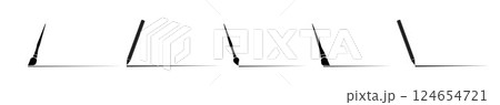 Cartoon paintbrush with brush stroke. Black paint brush logo. Vector Cartoon paintbrush with brush stroke. Black paint brush logo. Vector 124654721