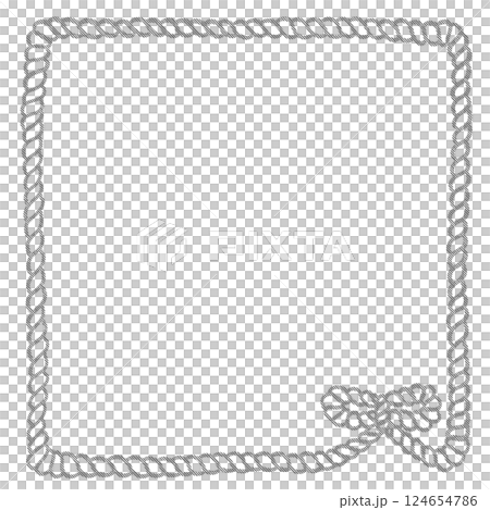 Gray Small Ribbon Rope Frame, Adobe Illustrator Artwork 124654786