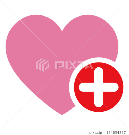 ハートマーク　お気に入り　アイコン 124654837
