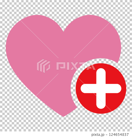 ハートマーク　お気に入り　アイコン 124654837