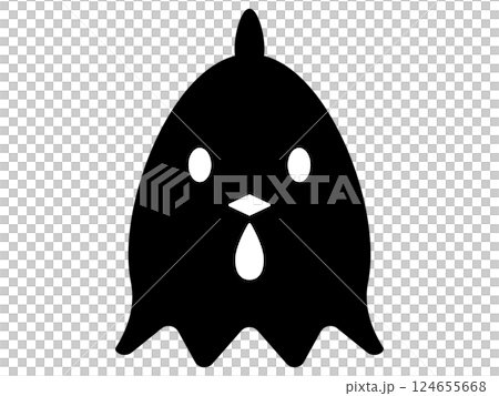 Chicken icon monotone 124655668