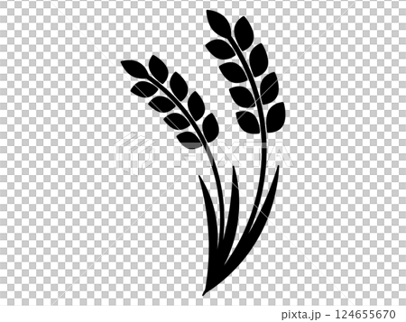 水稻圖示單色 124655670