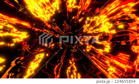 VJ トンネル ワープ 炎 スピード 赤 オレンジ [別Verあり] 124655854