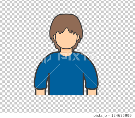 茶髪の男性_アイコン風 124655999