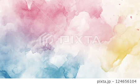 水彩で描いたテクスチャ背景 124656104