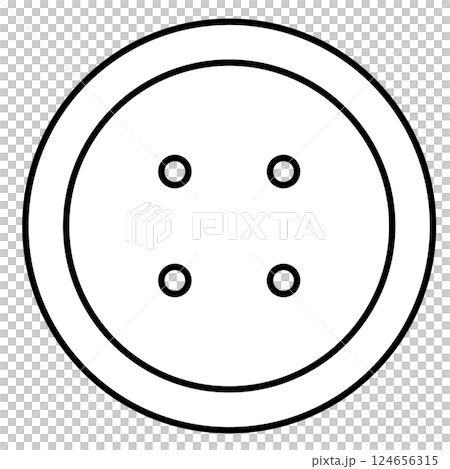 Illustration of a four-hole button Illustration of a four-hole button 124656315