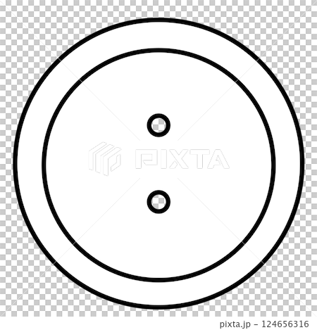 Illustration of a button with two holes 124656316