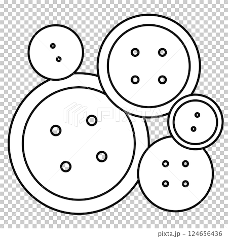 Illustration of many buttons 124656436