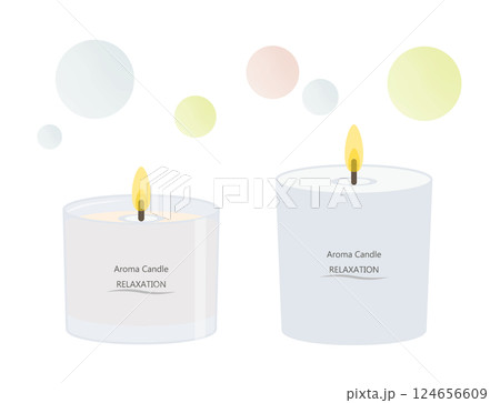 アロマキャンドルのイラスト アロマキャンドルのイラスト 124656609