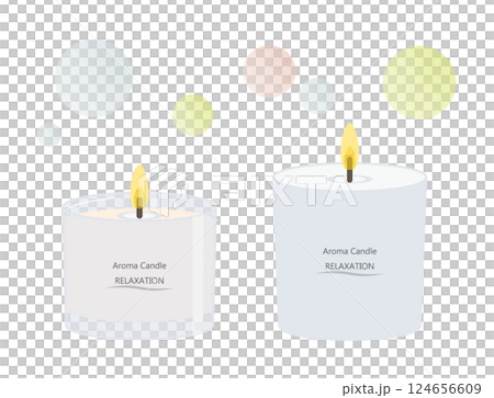 アロマキャンドルのイラスト アロマキャンドルのイラスト 124656609