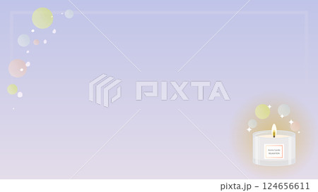 アロマキャンドルのイメージイラスト背景フレーム 124656611