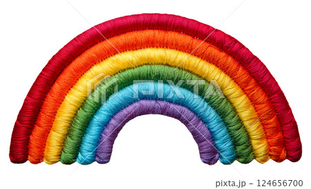 刺繍の虹 124656700