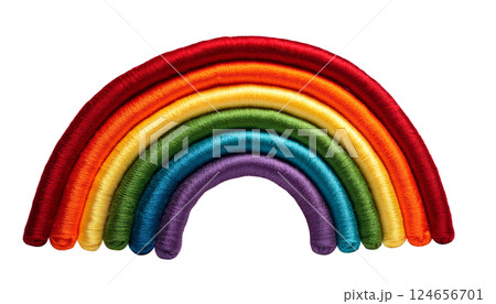 刺繍の虹 124656701
