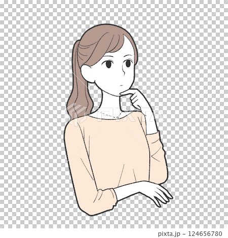 Thinking woman 124656780