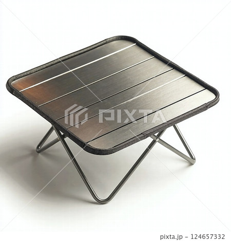 Sleek portable camping table in minimalist design for outdoor adventures and picnics 124657332