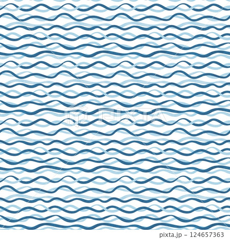 Childish blue water wave pattern, concept abstract background flat design style illustration Childish blue water wave pattern, concept abstract background flat design style illustration 124657363