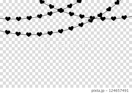 Valentines hearts vector background 124657491
