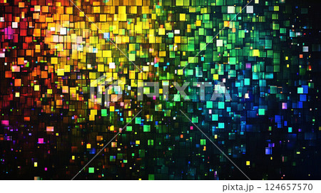 カラフルなデジタルアートの抽象グラデーション背景 124657570