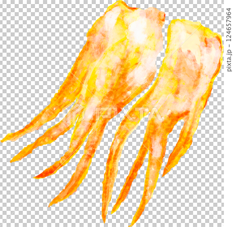 Squid tentacle tempura 124657964