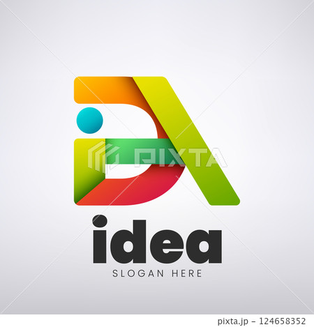 Idea Logo Design, Creative Initials Monogram Company, Vector Illustration 124658352