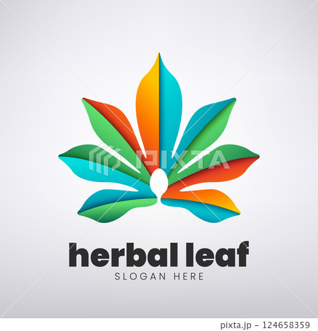 Herbal Leaf Logo Design, Creative Nature Concept, Vector Illustration Herbal Leaf Logo Design, Creative Nature Concept, Vector Illustration 124658359