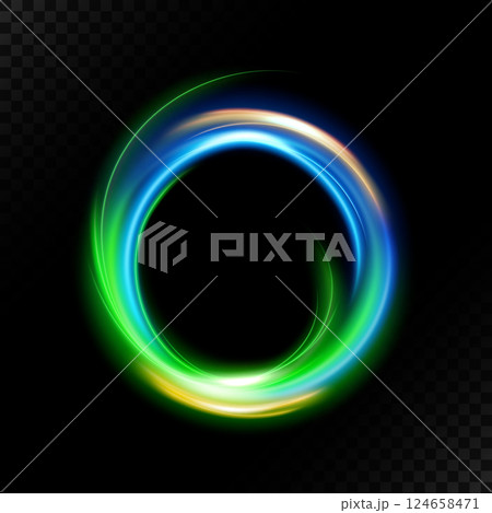 Multi Colored Circular Light, Vector Illustration 124658471