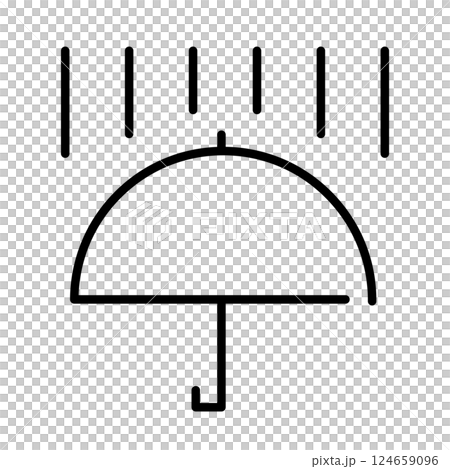 下雨天簡單天氣圖標 124659096