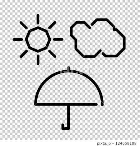 簡單的天氣圖示集 簡單的天氣圖示集 124659109
