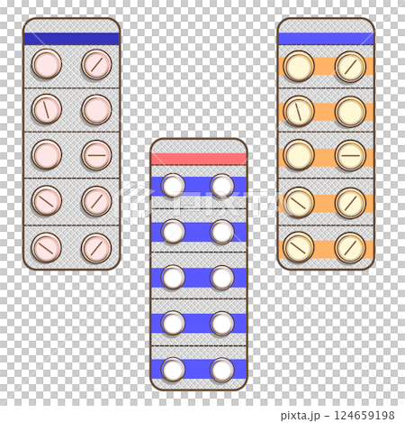 様々な薬のイラスト 124659198