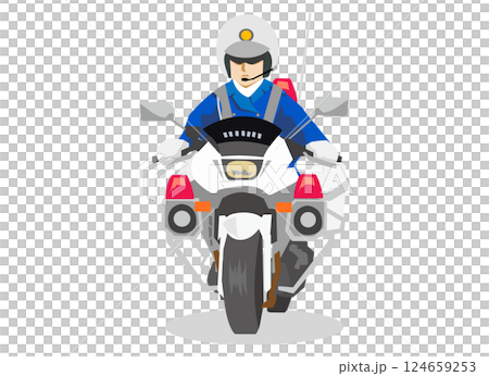 白バイ警官 白バイ警官 124659253