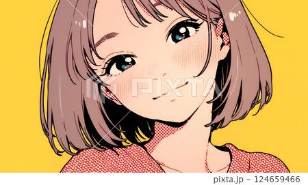 ポジティな気持ちが一杯で、笑顔一杯の若い女性：人と接するときに自然と微笑んだり、表情が柔らかい。