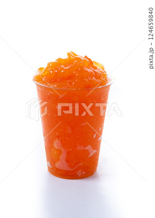 Orange slushie isolated on white background Orange slushie isolated on white background 124659840
