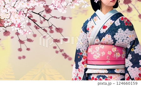 イラスト・桜・AI生成素材 124660159