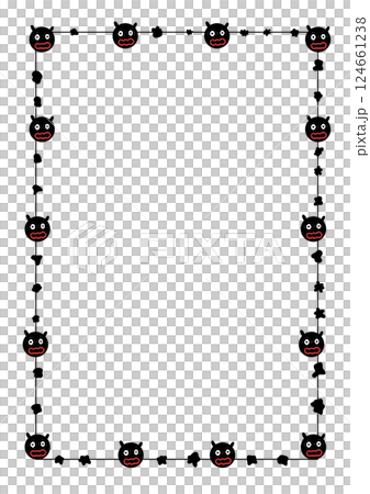 A4 paper frame with germ pattern, black 124661238