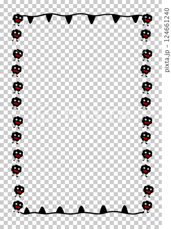A4 paper frame with germ pattern, black A4 paper frame with germ pattern, black 124661240