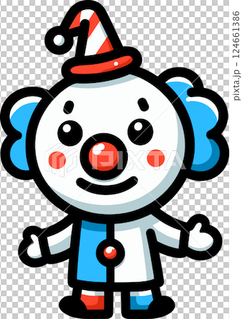 シンプルなピエロのイラスト 124661386