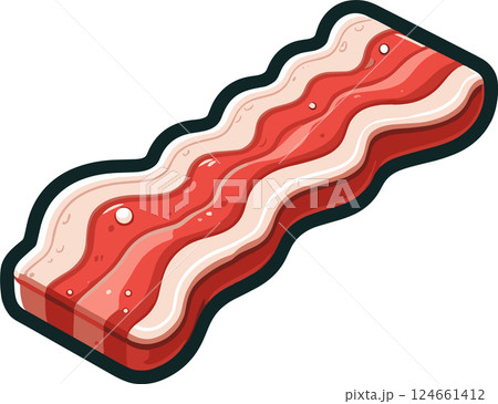 シンプルなベーコンのアイコン 124661412