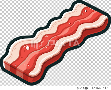 シンプルなベーコンのアイコン 124661412