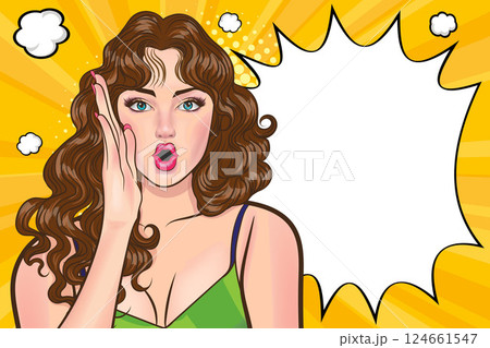woman talking whispering gossip secret retro pop art comic vintage woman talking whispering gossip secret retro pop art comic vintage 124661547