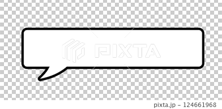 Horizontal speech bubble vector illustration. Simple subtitle base. 124661968