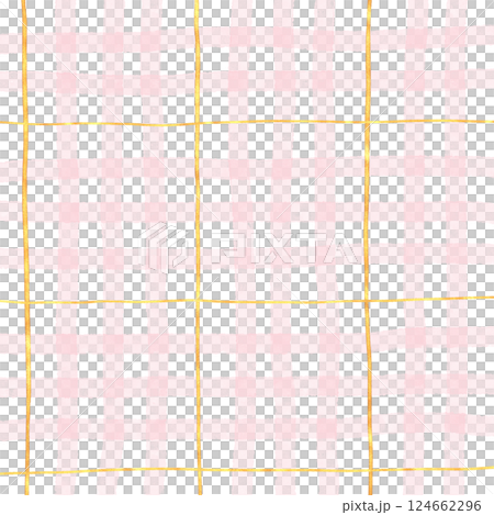 Gold Pink Plaid Gingham Check Hand Drawn Background Overlay Gold Pink Plaid Gingham Check Hand Drawn Background Overlay 124662296