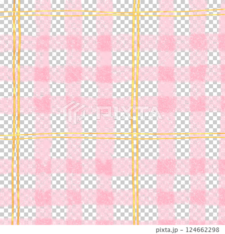 Gold Pink Plaid Gingham Check Hand Drawn Background Overlay Gold Pink Plaid Gingham Check Hand Drawn Background Overlay 124662298