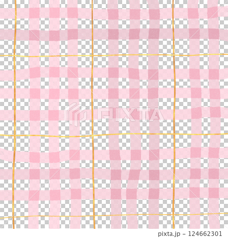 Gold Pink Plaid Gingham Check Hand Drawn Background Overlay Gold Pink Plaid Gingham Check Hand Drawn Background Overlay 124662301