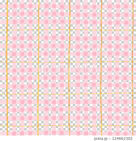 Gold Pink Plaid Gingham Check Hand Drawn Background Overlay Gold Pink Plaid Gingham Check Hand Drawn Background Overlay 124662302
