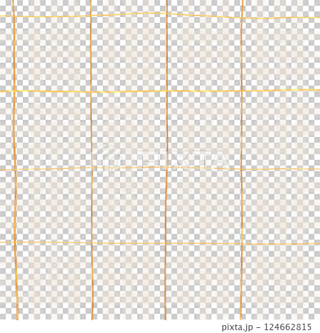 Gold Brown Beige Plaid Gingham Check Hand Drawn Background Pattern Overlay 124662815