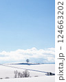 北海道美瑛町　美瑛の丘の雪景色 124663202